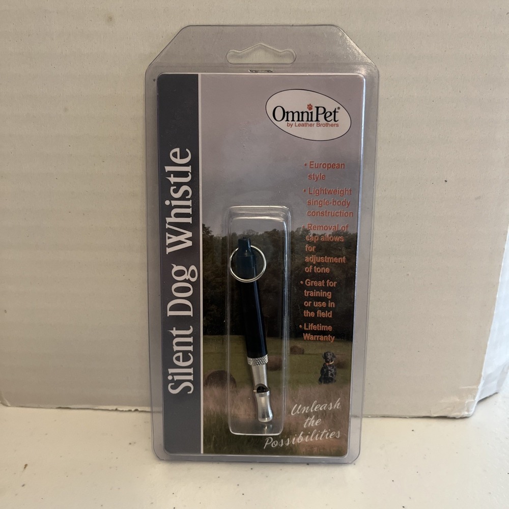 Omnipet European Silent Dog Training Whistle Black